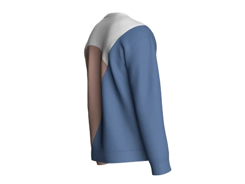 Men Color-Blocked Sweatshirt 3D Model