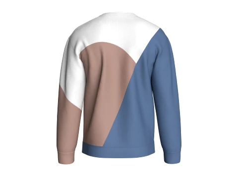 Men Color-Blocked Sweatshirt 3D Model