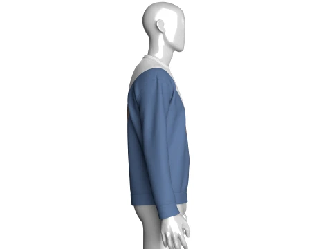 Men Color-Blocked Sweatshirt 3D Model
