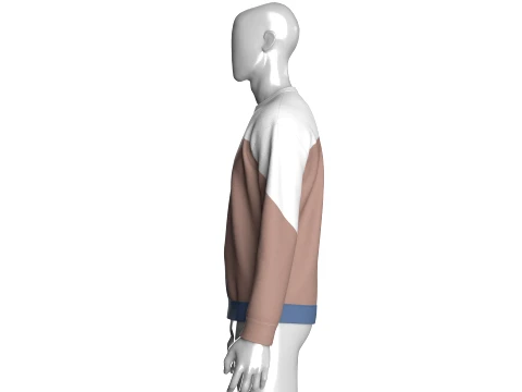 Men Color-Blocked Sweatshirt 3D Model