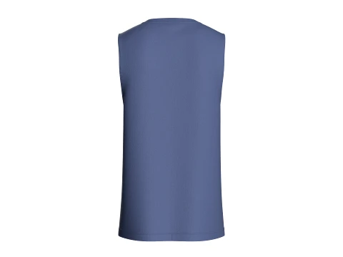 Men Curved Striped Sleeveless Tank Top 3D Model