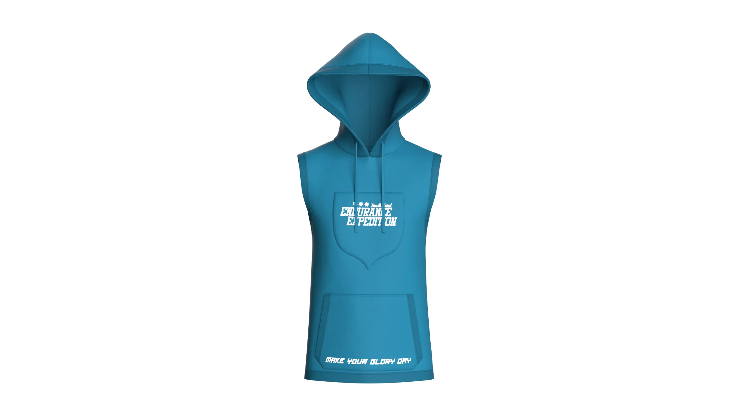 Men Sleeveless Printed Hooded Jacket 3D Model .c4d .max .obj .3ds .fbx .stl .blend 