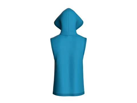 Men Sleeveless Printed Hooded Jacket 3D Model