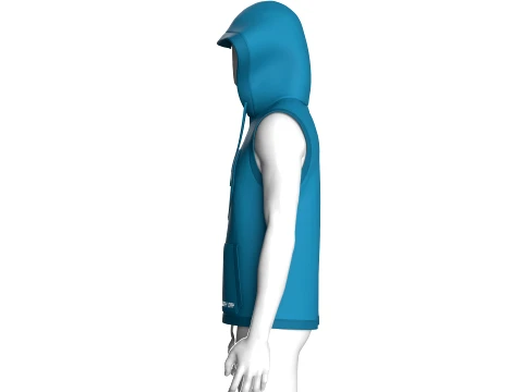 Men Sleeveless Printed Hooded Jacket 3D Model