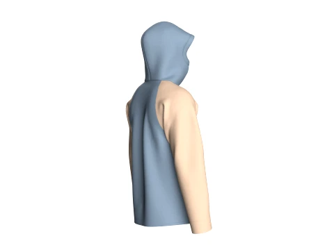 Men Two Ton Full-Zip Hooded Jacket 3D Model