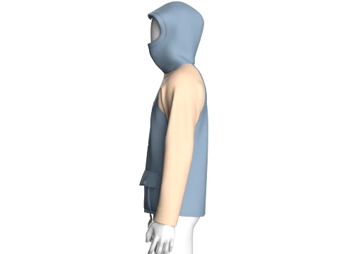 Men Two Ton Full-Zip Hooded Jacket 3D Model