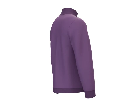 Men Dusty Purple Full-Zip High Neck Jacket 3D Model