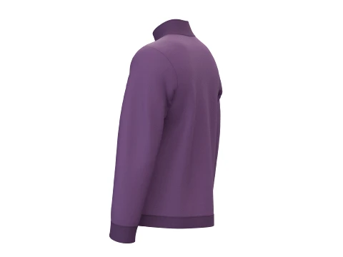 Men Dusty Purple Full-Zip High Neck Jacket 3D Model