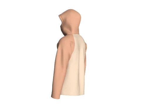 Men Hooded Jacket With Multi Zip Pocket 3D Model