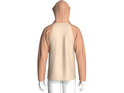 Men Hooded Jacket With Multi Zip Pocket 3D Model