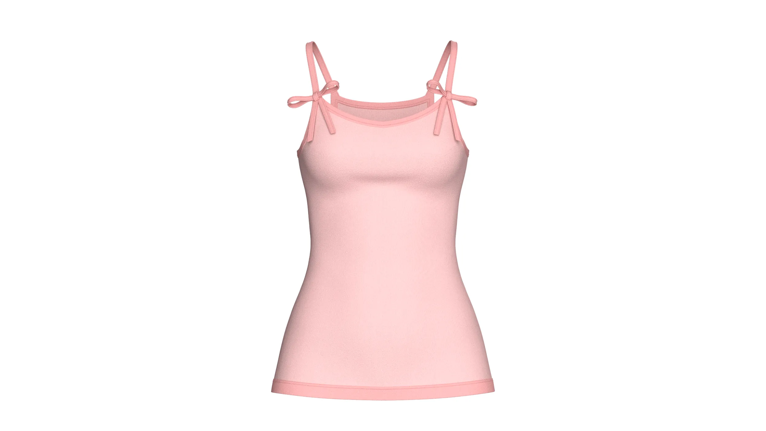 Girls Pink Strap Ribbon Camisole Top 3D Model .c4d .max .obj .3ds .fbx .stl .blend 