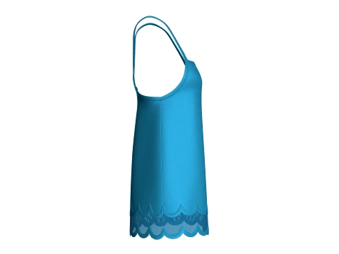 Girls Silk Mesh Hem Camisole Top 3D Model