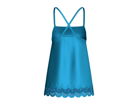 Girls Silk Mesh Hem Camisole Top 3D Model