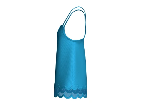 Girls Silk Mesh Hem Camisole Top 3D Model