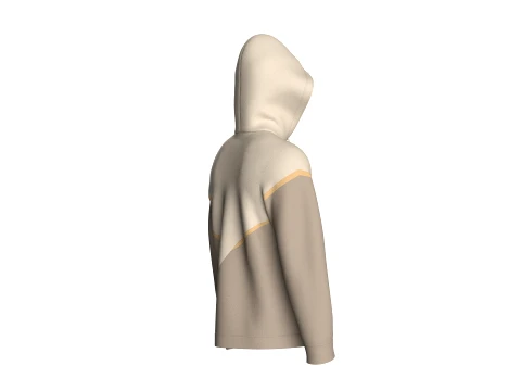 Men Color-Block Graphic Logo Hoodie 3D Model