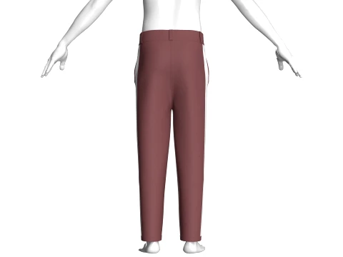 Men Side-Striped Track Pant 3D Model