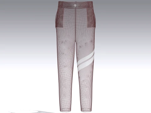 Men Side-Striped Track Pant 3D Model
