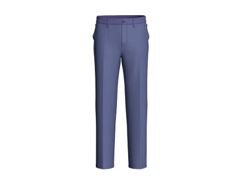 Celana Kaki Lurus Garis-garis Pria Model 3D