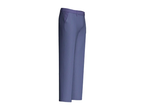 Men Pinstripe Straight Leg Pant 3D Model