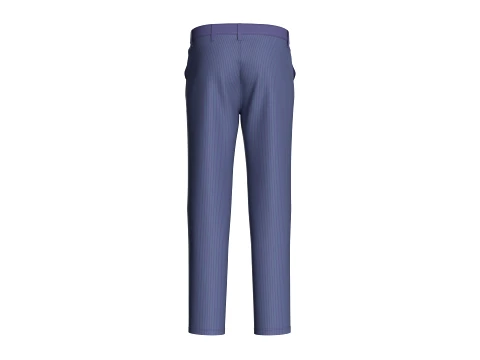 Men Pinstripe Straight Leg Pant 3D Model