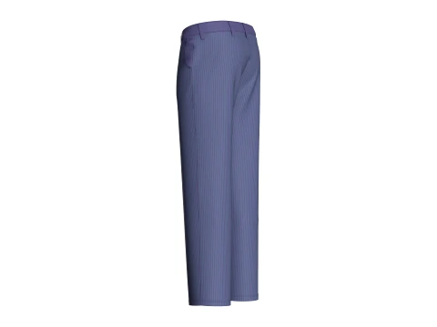 Men Pinstripe Straight Leg Pant 3D Model