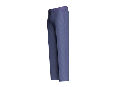 Men Pinstripe Straight Leg Pant 3D Model