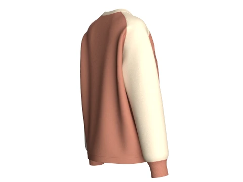 Girls Raglan Split Neck Sweatshirt 3D Model