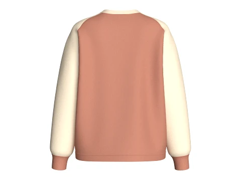 Girls Raglan Split Neck Sweatshirt 3D Model