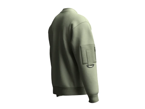 Men Dual Flap Pocket Bomber Jacket 3D Model