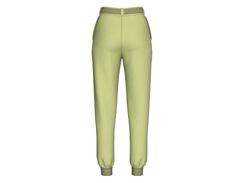 Girls D-Ring Strap Techwear Joggers 3D Model