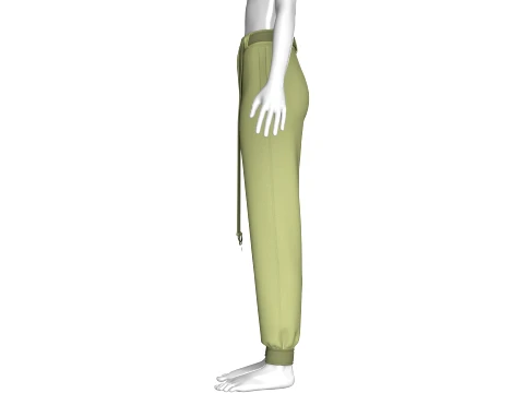 Girls D-Ring Strap Techwear Joggers 3D Model