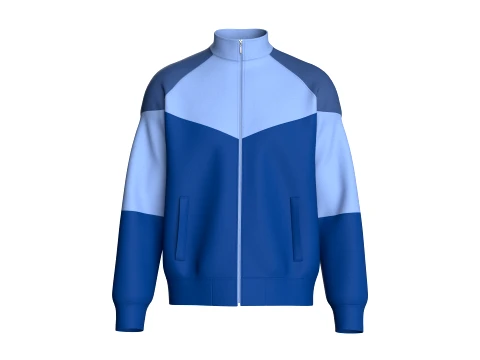 Jaqueta masculina Chevron com cor bloqueada Modelo 3D