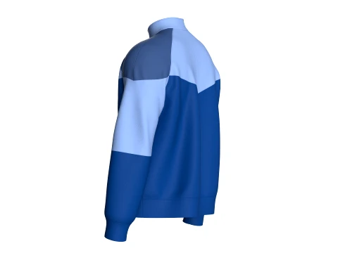 Men Color-Blocked Chevron Track Jacket 3D Model
