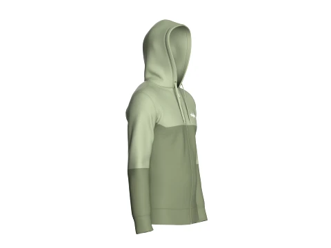 Men Two-Tone Graphic Print Zip Up Hoodie 3D Model