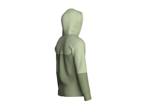 Men Two-Tone Graphic Print Zip Up Hoodie 3D Model