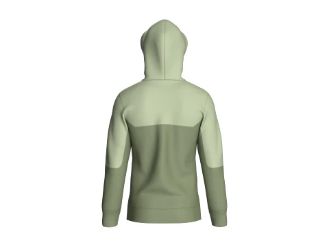 Men Two-Tone Graphic Print Zip Up Hoodie 3D Model