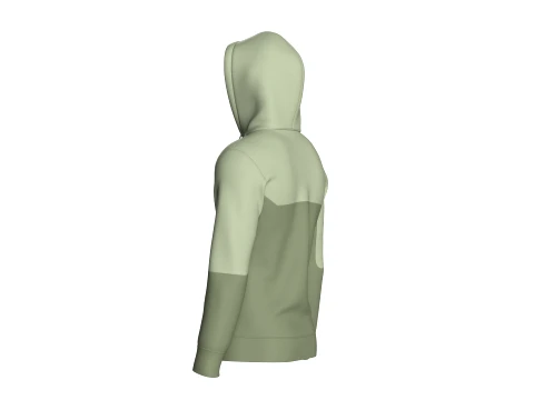 Men Two-Tone Graphic Print Zip Up Hoodie 3D Model