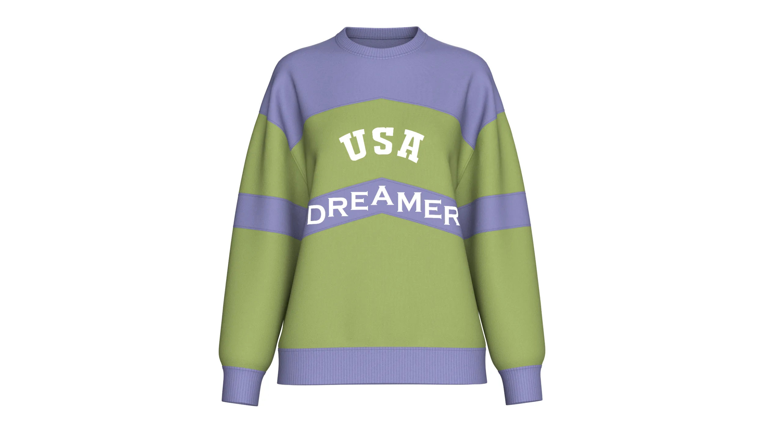 Girls Color-Block Letter Printed Sweatshirt 3D Model .c4d .max .obj .3ds .fbx .stl .blend 