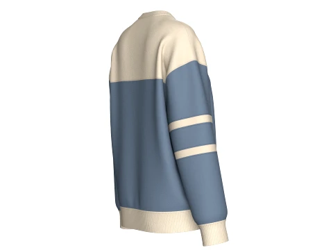 Girls Drop Shoulder Oversized Sweatshirt 3D Model
