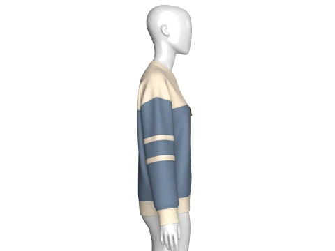 Girls Drop Shoulder Oversized Sweatshirt 3D Model