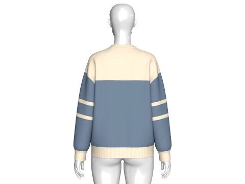 Girls Drop Shoulder Oversized Sweatshirt 3D Model