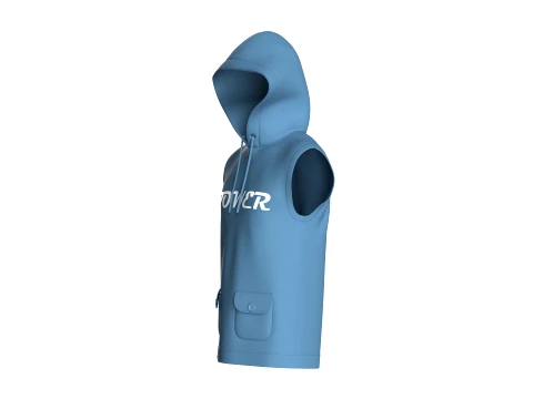 Men Printed Sleeveless Hoodie 3D Model