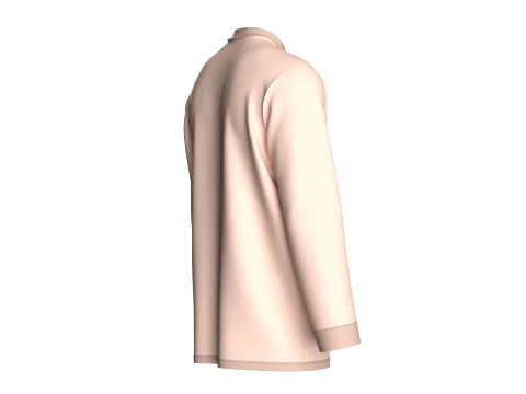 Men Mandarin Collar Multi Pocket Shirt 3D Model