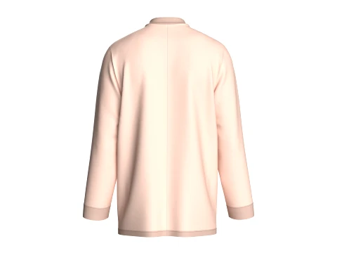 Men Mandarin Collar Multi Pocket Shirt 3D Model