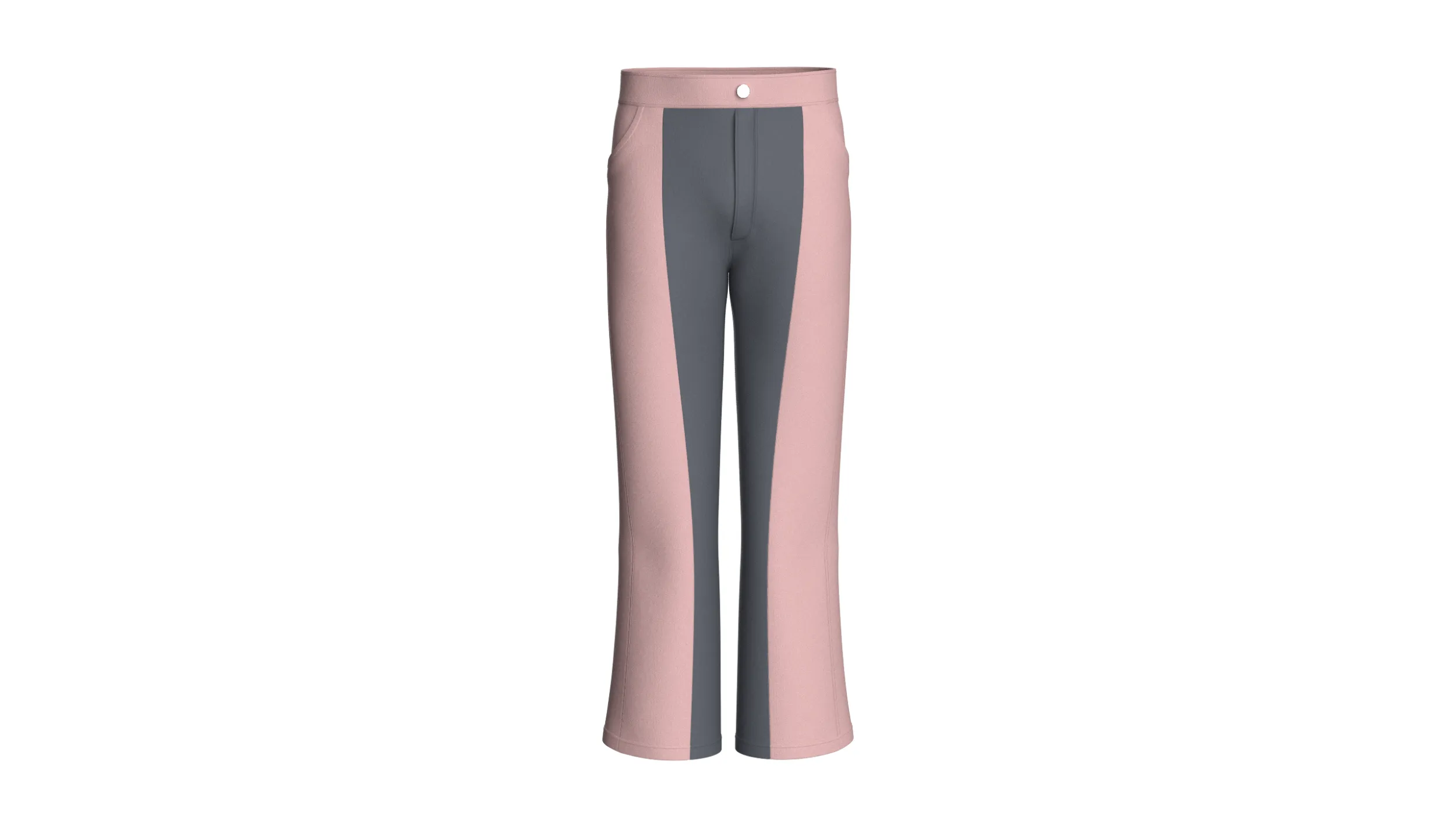 Men Color-Blocked Flared Pant 3D Model .c4d .max .obj .3ds .fbx .stl .blend 