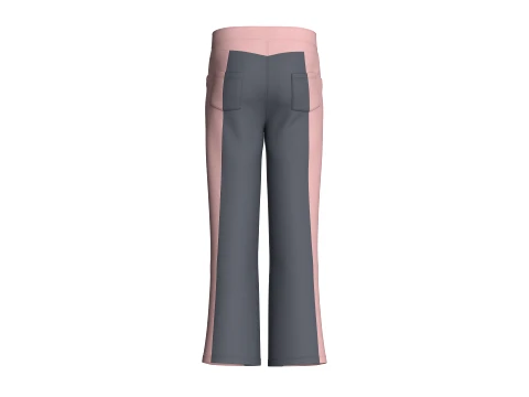 Men Color-Blocked Flared Pant 3D Model