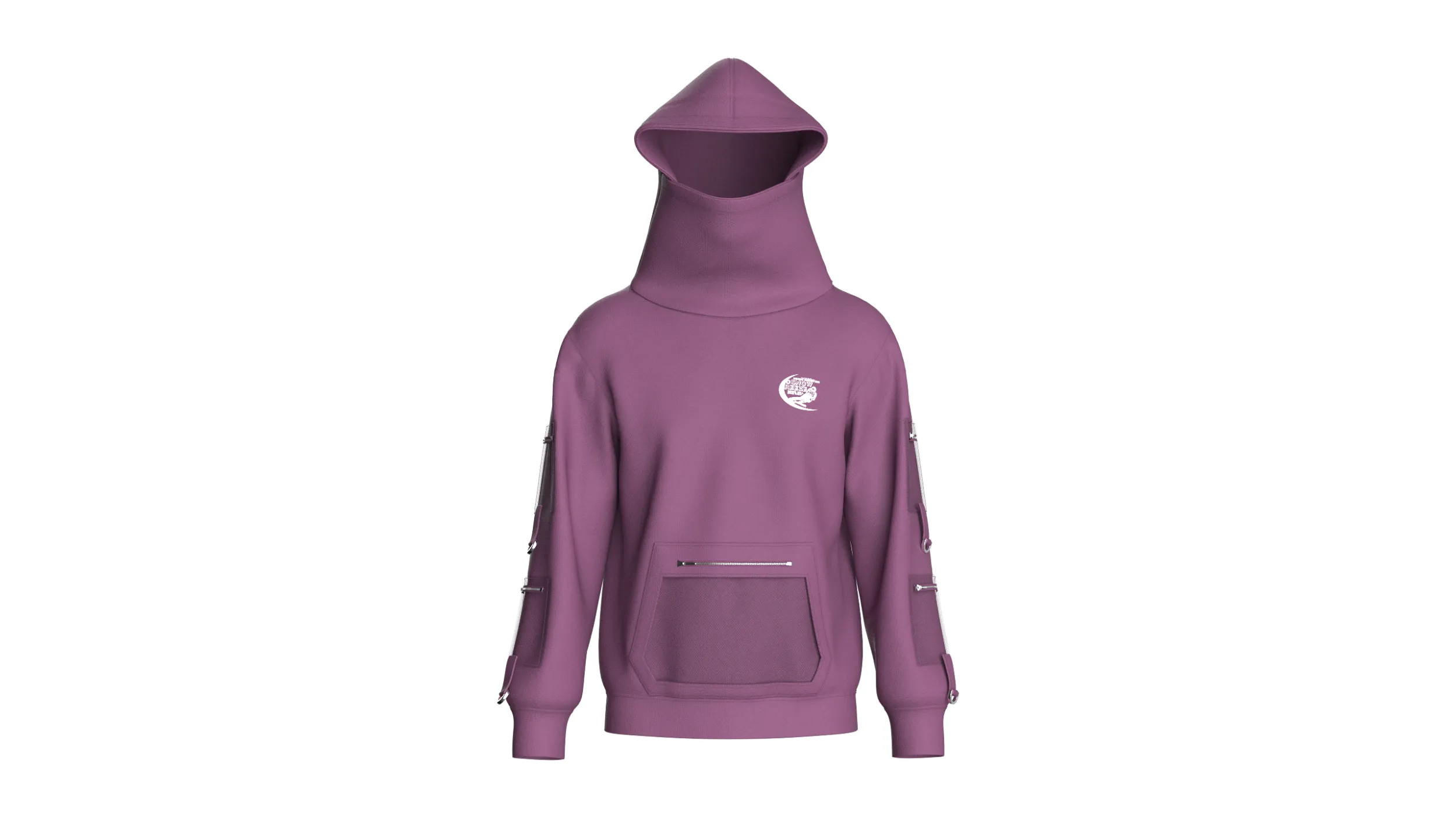 Men High-Neck Cowl Hooded Sweatshirt 3D Model .c4d .max .obj .3ds .fbx .stl .blend 