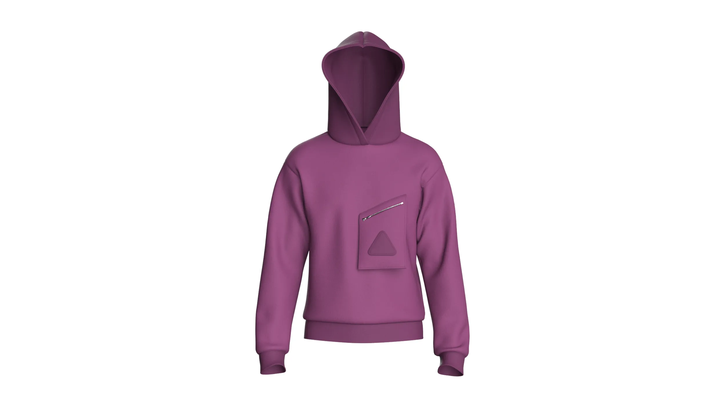 Men Zip Chest Pocket Hoodie 3D Model .c4d .max .obj .3ds .fbx .stl .blend