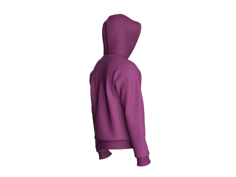 Men Zip Chest Pocket Hoodie 3D Model
