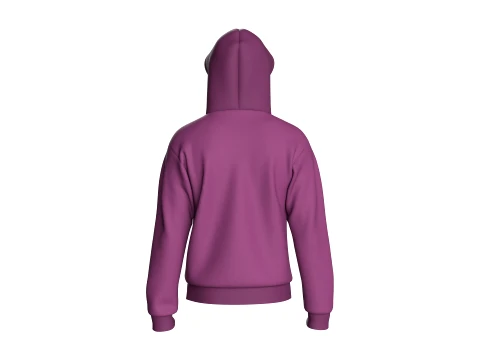 Men Zip Chest Pocket Hoodie 3D Model